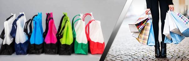PP Non WOVEN-Taschen zweifarbig zum Bedrucken mit Milieu-Foto Tragetaschen