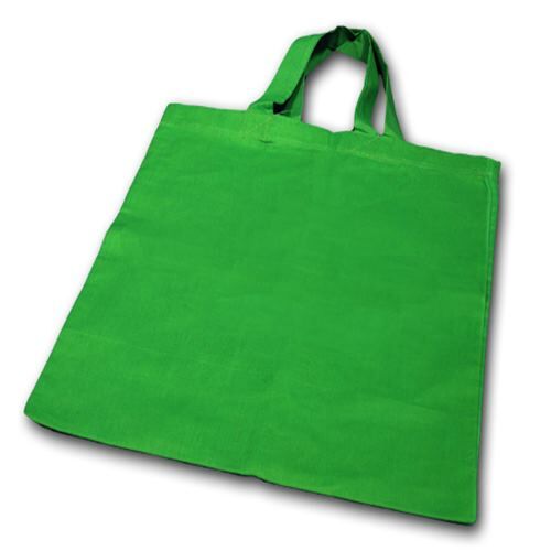 Stofftaschen grün groß kurzer Henkel mit Bedrucken Stofftaschen