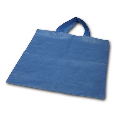 Stofftaschen blau groß kurzer Henkel mit Bedrucken Stofftaschen