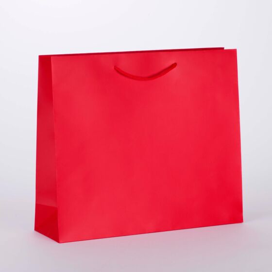 Messetaschen rot als exclusive Papiertragetasche bedruckbar